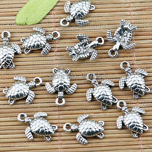 

40pcs Tibetan silver sea turtle charms EF1362
