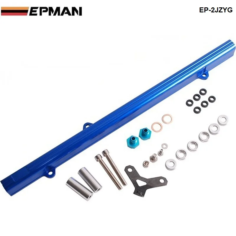

For Toyota 2JZ Aluminium Billet Top Feed Injector Fuel Rail Turbo Kit Blue High Quality EP-2JZYG