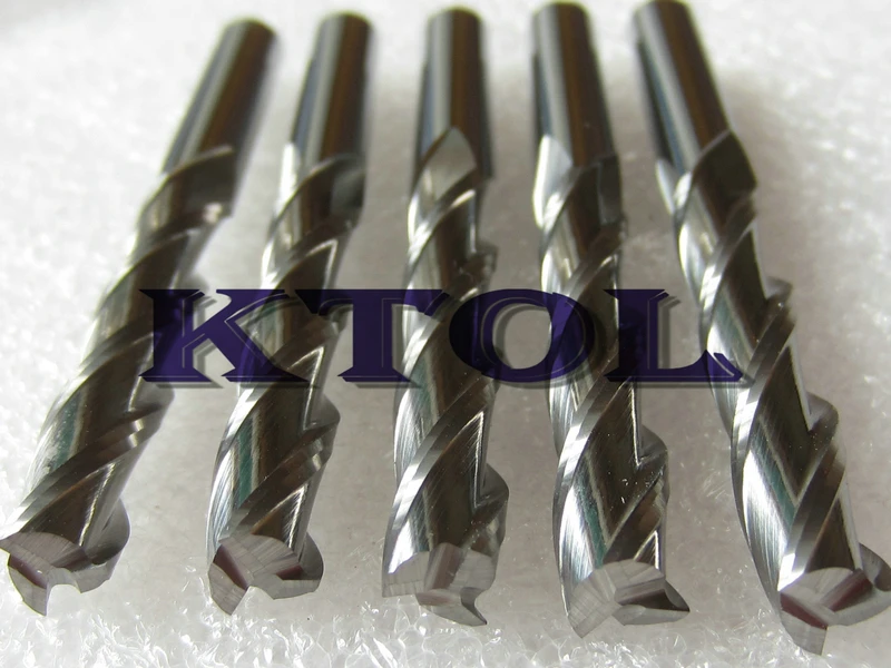 5 шт./компл. 1/4 'ƌ*32 мм Три спиральные флейты CNC инструменты для