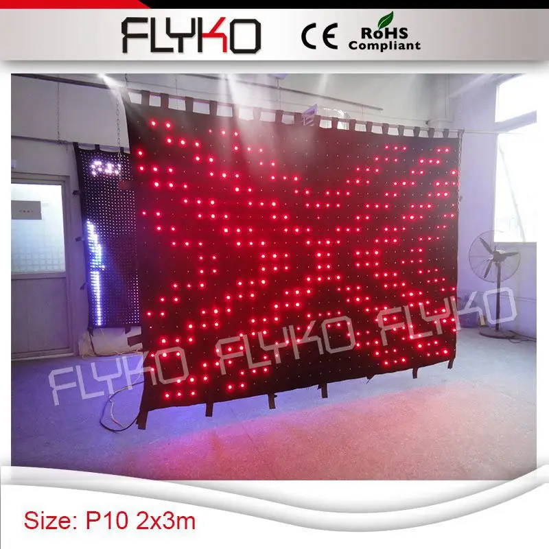 Светодиодный видео дисплей P100mm 7ft x 10ft секс видео|video wall led|led video curtainvideo led curtain |