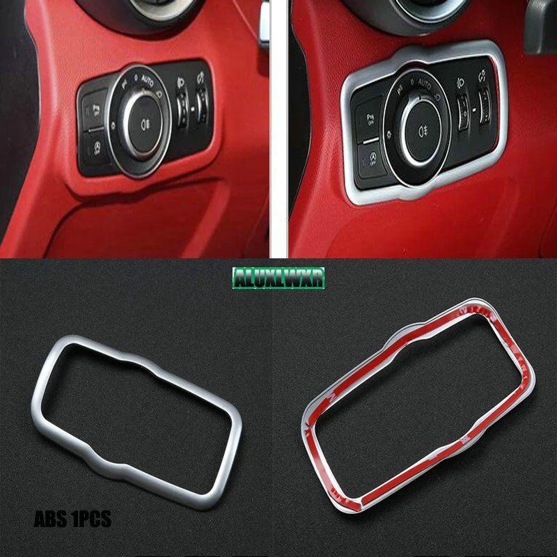 Car-stying Automobile ABS Headlight Switch Decorative Frame Covers Trim for Alfa Romeo Giulia 2017 2018 Car Accessories