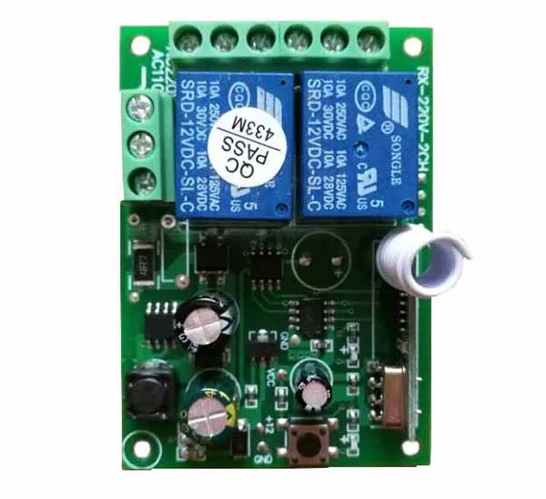 Xuanlongyuan AC85V 110V 120V 220V 250V 2CH 2 CH RF беспроводной пульт дистанционного управления переключатель приемник, 315/433.92 MHz гаражная дверь/лампа