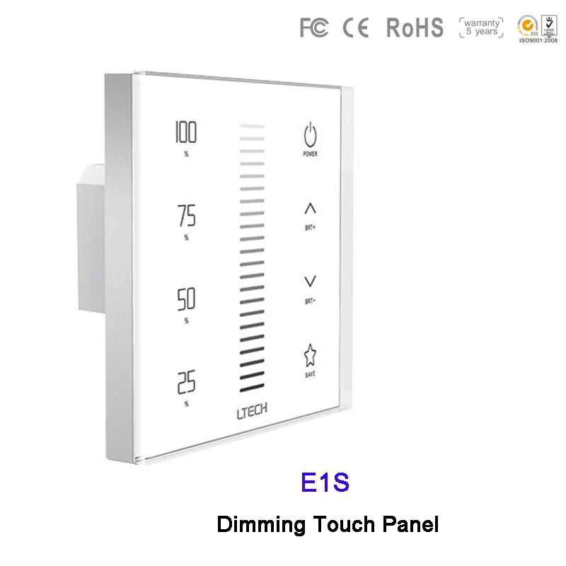 E1/E1S/E2/E3/E3S настенное крепление 2.4GH RF Затемнение/CT/RGB led переключатель сенсорной