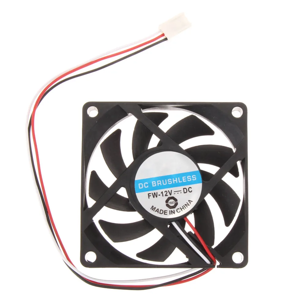 70x70x15 мм DC 12V 3pin портативный компьютерный кулер маленький ПК охлаждающий