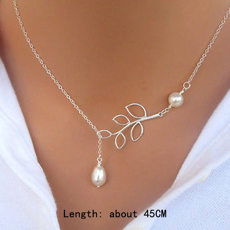 Женское Ожерелье с искусственным жемчугом и цепочкой до ключиц|necklace with|women