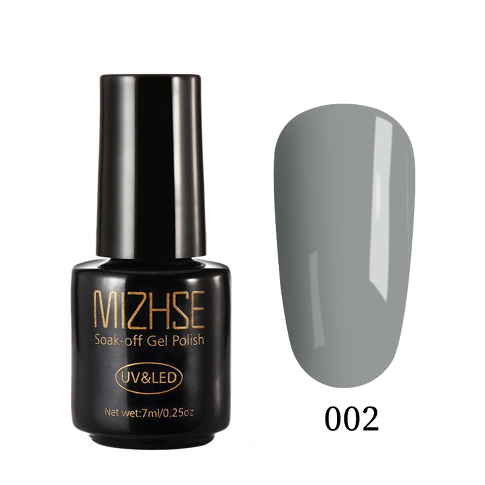 Gray002 MIZHSE Цветной Гель-лак, УФ светодиодный Гель-лак для ногтей, желтый цвет, лак для ногтей, горячая Распродажа, базовое верхнее покрытие, УФ-гель, цветной праймер для ногтей - Цвет: Gray002