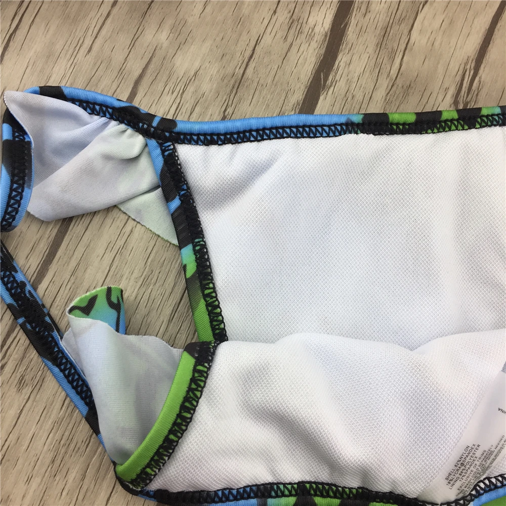 Новинка 2017 бикини женский купальник с низкой талией черный золотой линией пуш ап