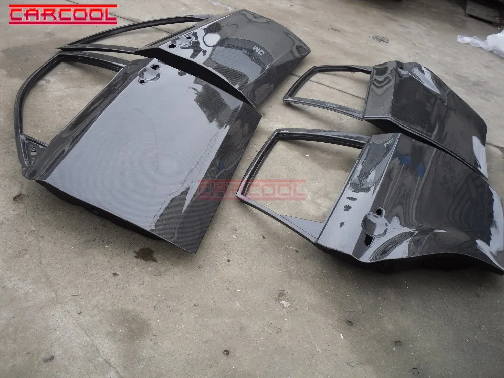 Автомобильный Стайлинг задние и передние двери из углеродного волокна CF 4 шт.