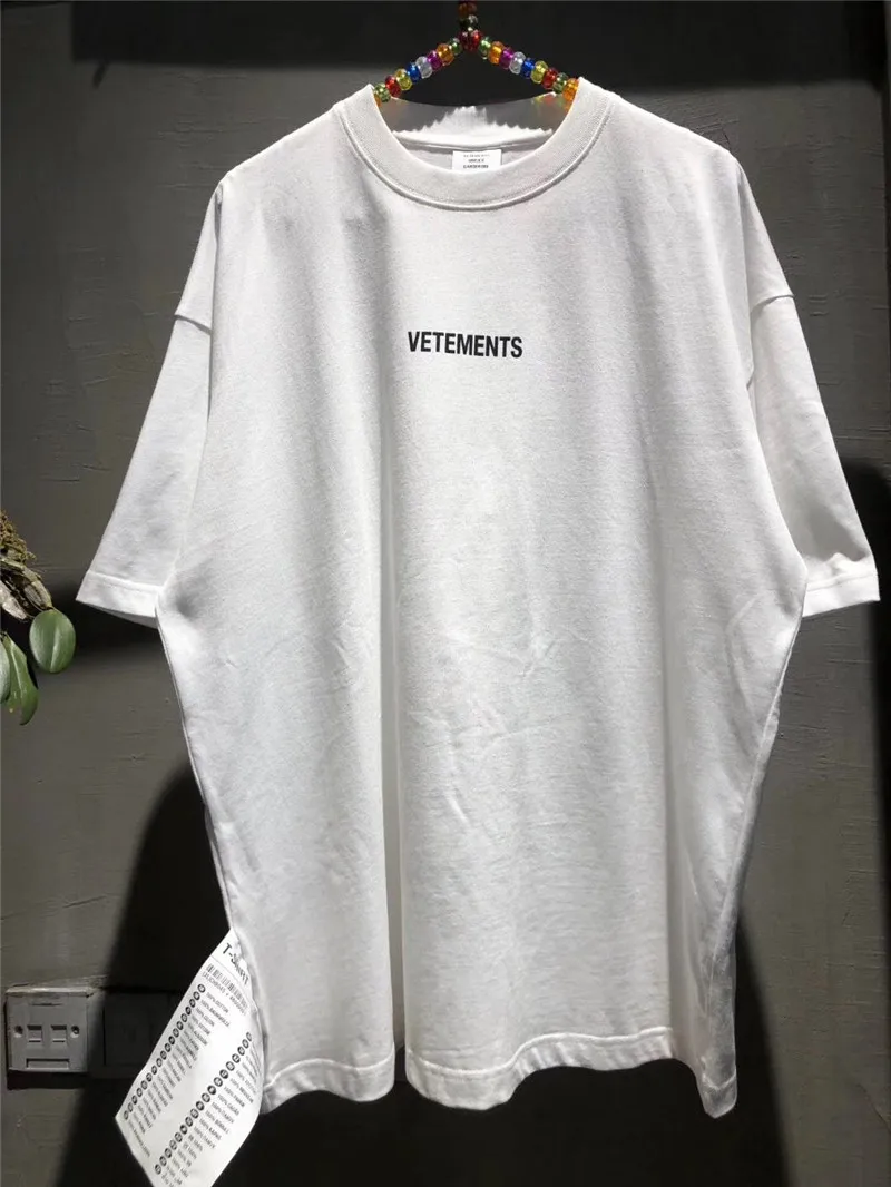 3 Vetements, футболка для мужчин и женщин, 1:1, высокое качество, красный топ, вышивка, Vetements, футболки, модные, повседневные, Большой тег, Vetements, футболки - Цвет: 3