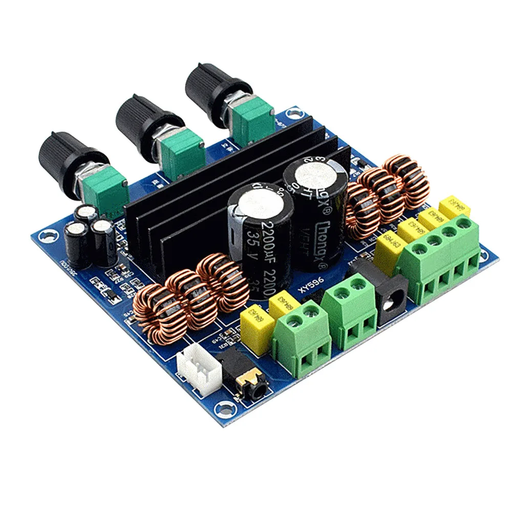AIYIMA 2,1 Amplificador TPA3116D2 высокомощные Цифровые усилители аудио доска сабвуфер домашний усилитель 2x80 Вт+ 100 Вт DC 24 В