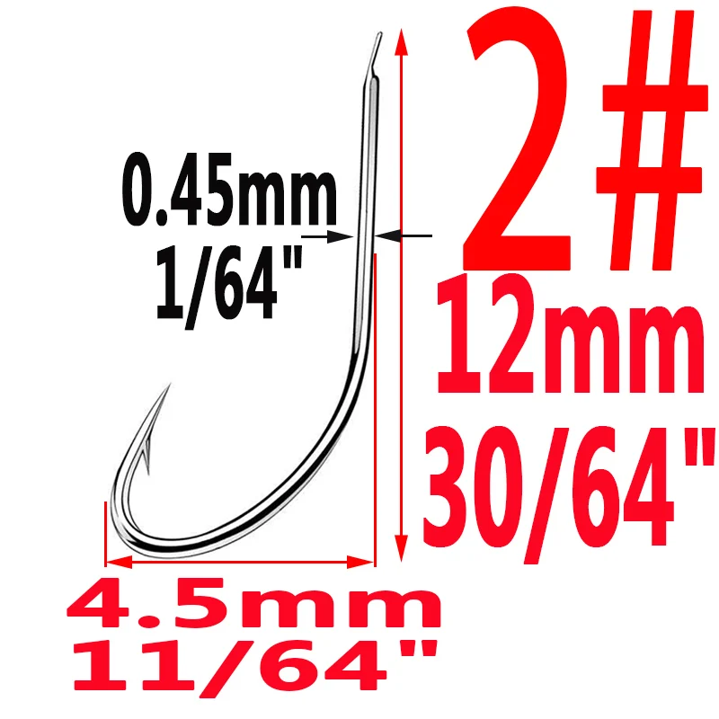 Size2 100pcs 100 шт./лот Iseama круглый крючок для ловли карпа размер 1# To14# кольцо глаз Япония рыболовный крючок крючки один крючок инструмент Pech - Цвет: Size2 100pcs