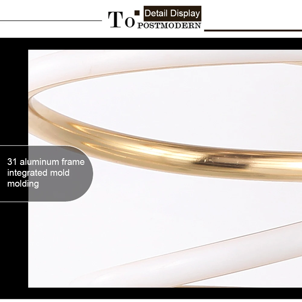 Мини спиральный современный светодиодный Золотой абажур креативный декор с