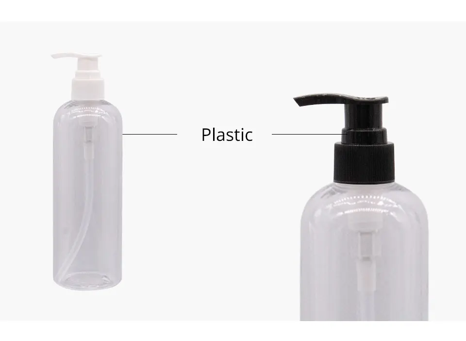 Empty Plastic Lotion Pump Bottles Black Gray Cosmetic Container With Liquid Soap Dispenser Shampoo Refillable Bottles 300ML