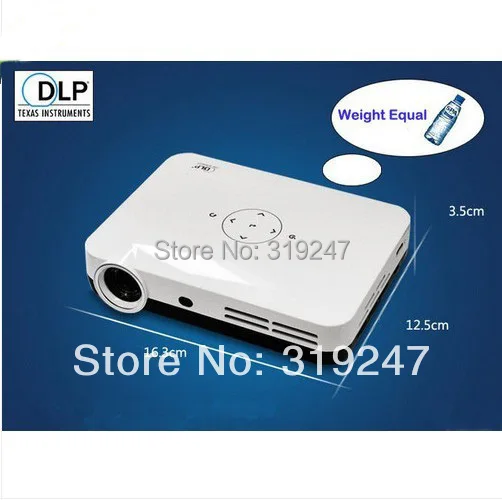 Хит продаж! DLP 3Led Micro Full HD 1080p 200 дюймов Большой экран затвора 2D к 3D Мини карманный