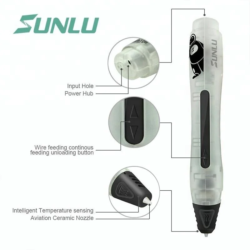 Оригинальная ручка для 3d печати SUNLU 4 цвета интеллектуальные ручки с поддержкой PLA
