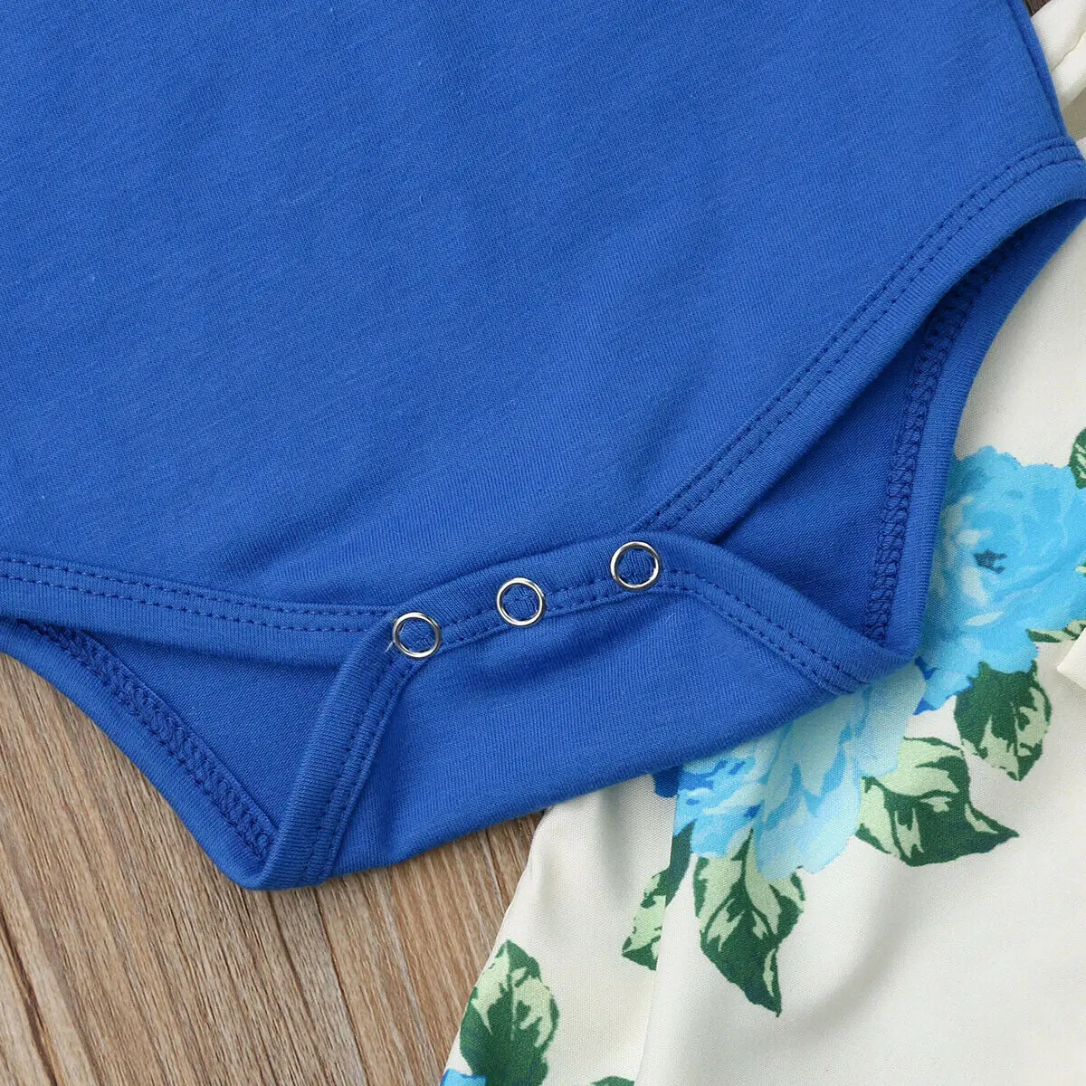 2019 Summer Infant Baby Girls Boys Causal Clothes Sets 3pcs Blue Romper Tops+Floral Pants+Headband Outfits | Детская одежда и