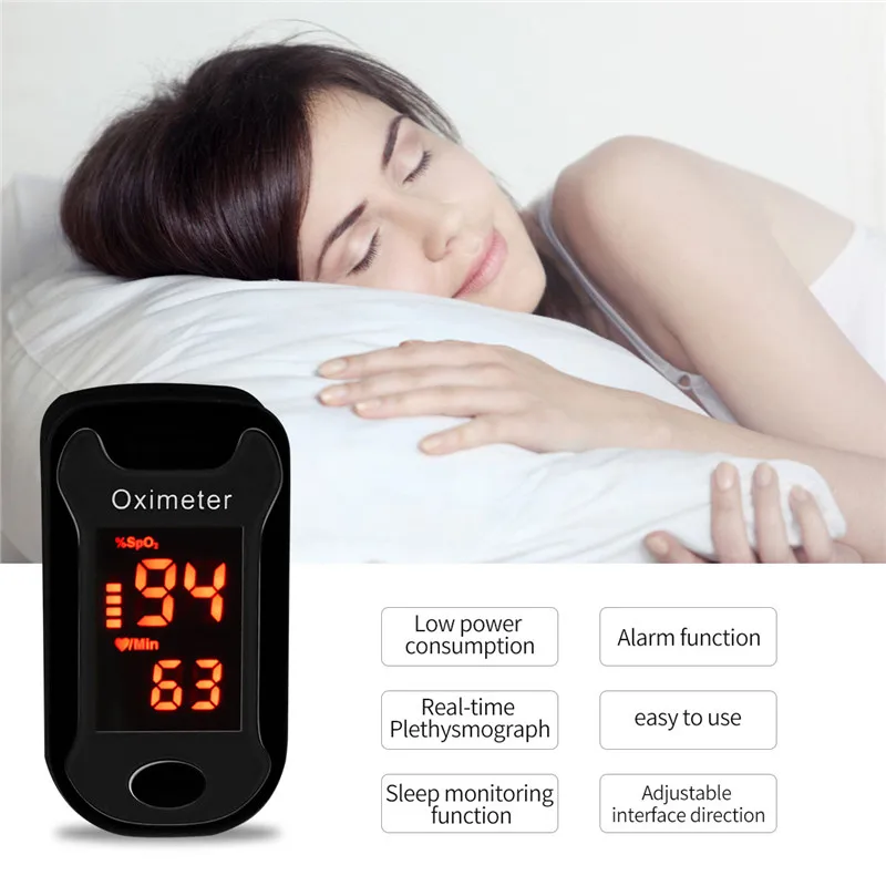 Medical Household Digital Fingertip pulse Oximeter Blood Oxygen Saturation Meter SPO2 PR oximetro de dedo saturimetro oximetro