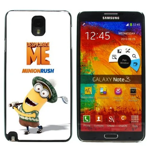 FOR Galaxy Note 3 CASE Despicable Me 2 Minion Rush Hard Plastic and Aluminum Back Case for Samsung N9000 (1525) |