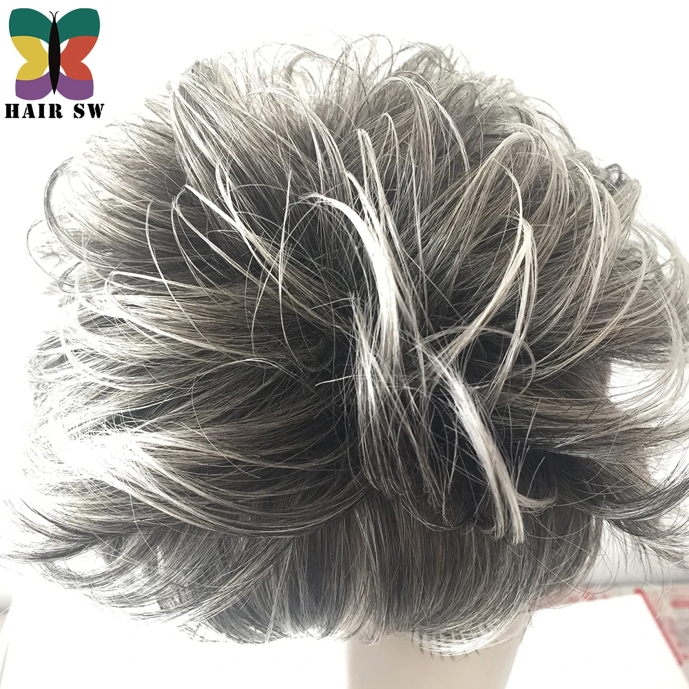 Волосы SW Короткие Волшебные стильные женские синтетические волосы парик Серый