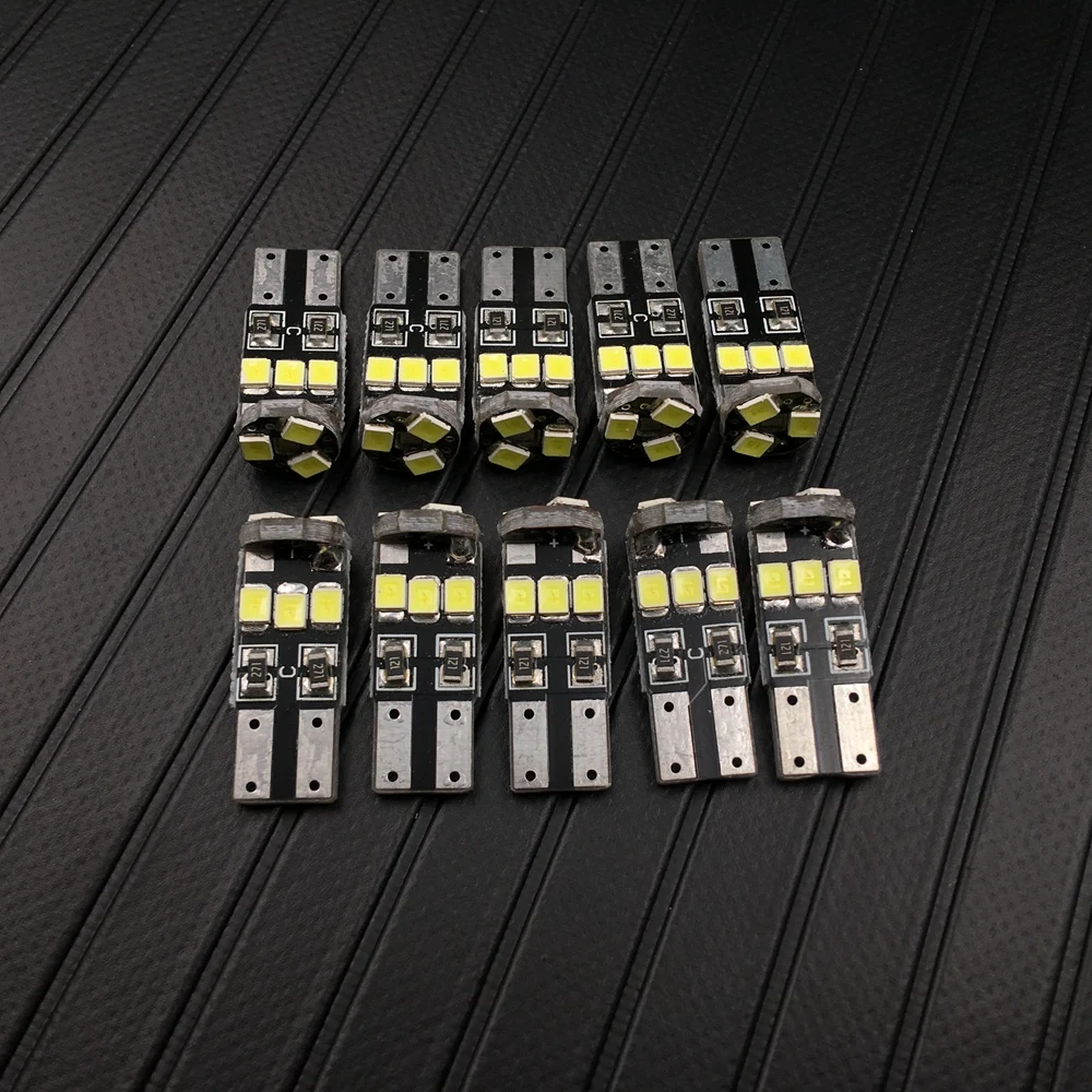 10 шт. T10 9SMD 2835 светодиодный габаритный фонарь CANBUS без ошибок 12 В купольные лампы