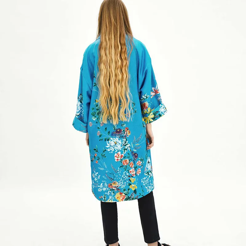 

Bella Philosophy 2019 Blusa Boho Printed Floral Chiffon Shirts Loose Kimono Cardigan Tops Cover up Blouse Women Top Summer Beach
