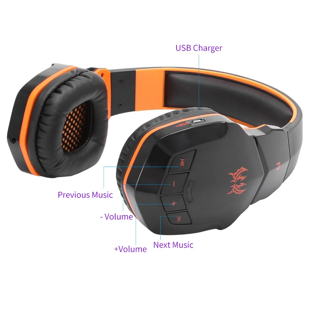 KOTION EACH B3505 Беспроводные Bluetooth 4,1 Стерео Игровые наушники гарнитура регулятор громкости микрофон HiFi музыкальные гарнитуры игры