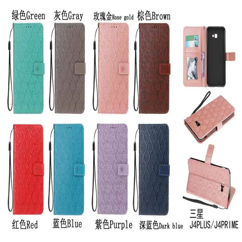 3D filp чехол для Samsung Galaxy J4 J5 J6 J7 prime plus J415 J610 простой кожаный бумажник|Бамперы| |