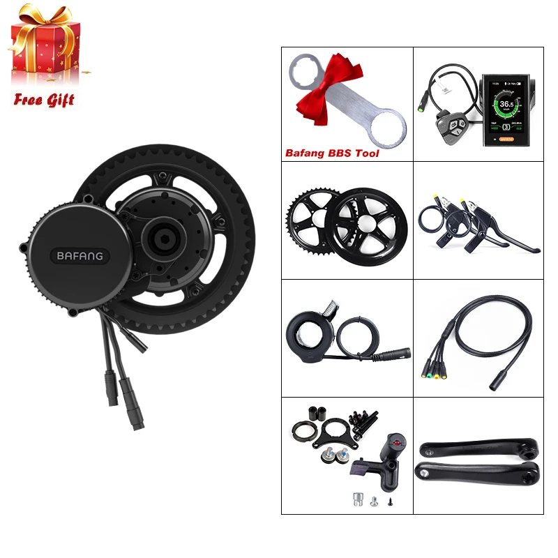 48V 350W Bafang BBS01B середине приводной двигатель комплект для переоборудования электрического велосипеда бесщеточный мотор BBS01 E-велосипед для горного велосипеда комплект 8 видов ЖК-дисплей Дисплей