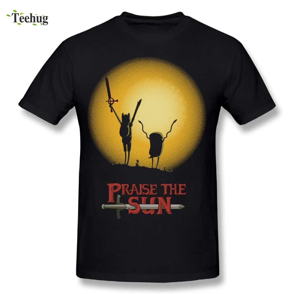 

Fashion Male Praise The Sun Adventure Time Tees O-neck Design T Shirt