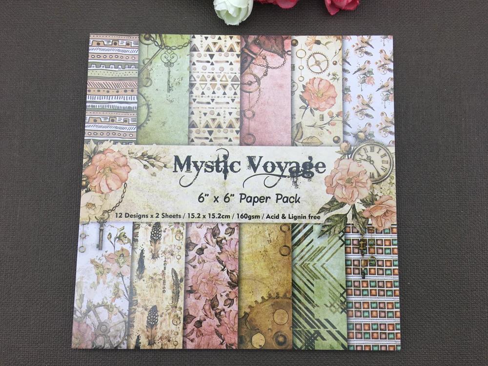 AlinaCraft 24 листа 6 &quotX6&quot mystic voyage paper пакет бумаги для скрапбукинга ручной работы