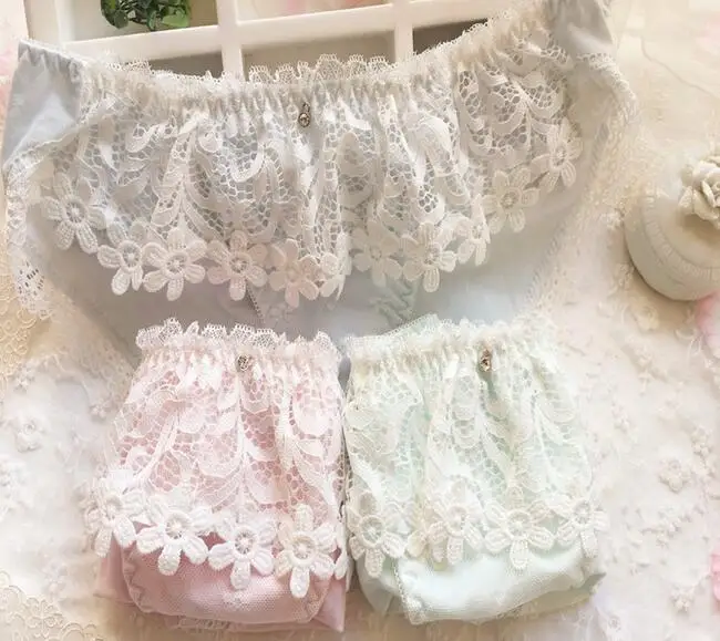 Новое поступление, Размеры M, L, XL, милые хлопковые сексуальные трусики в стиле Лолиты с аппликацией, нижнее белье, трусики-стринги WP388