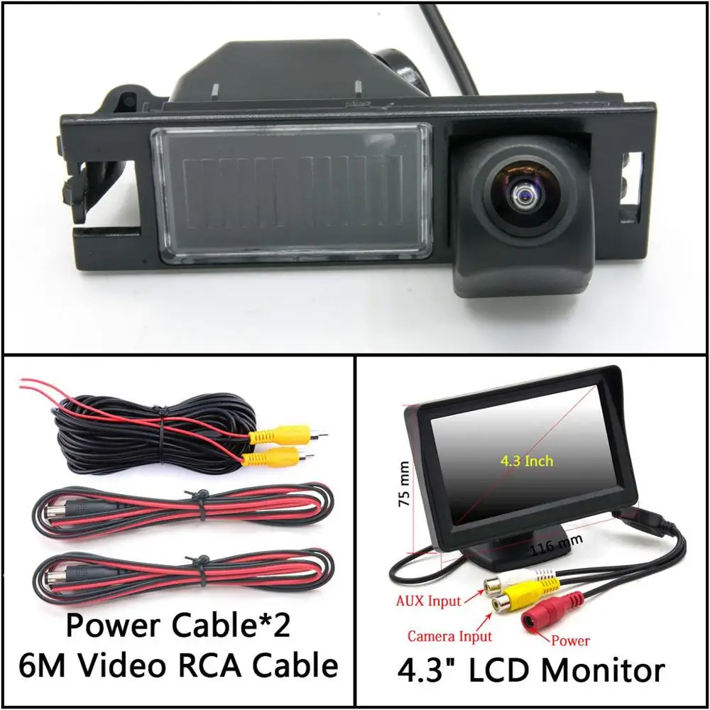 Cam Add 4.3 inch LCD 175 градусов HD камера заднего вида Камера для hyundai Tucson IX35 2005 2006 2007 2008 2009 2010 2011 2012 2013 автомобильный монитор парковки - Название цвета: Cam Add 4.3 inch LCD
