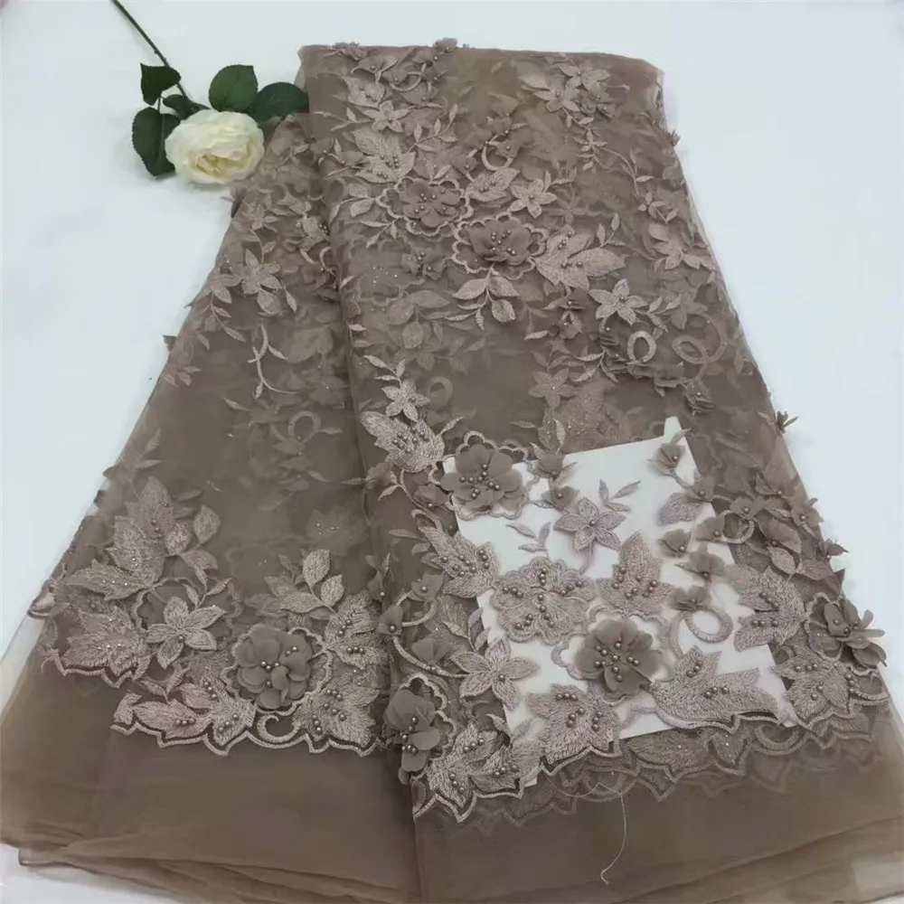 3d Lace Fabric 2018 High Quality Latest African Laces With Beaded Wedding Green Nigerian French H603-1 | Дом и сад