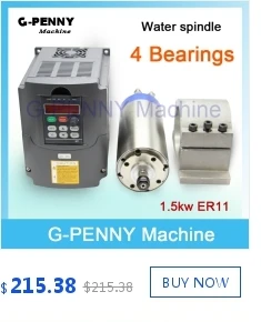 G-PENNY 2.2KW ER20 мотор шпинделя с водяным охлаждением ЧПУ 4 шт. подшипники Точность 0,01 мм гравировальный фрезерный станок 80x230 мм фрезерный станок с ЧПУ