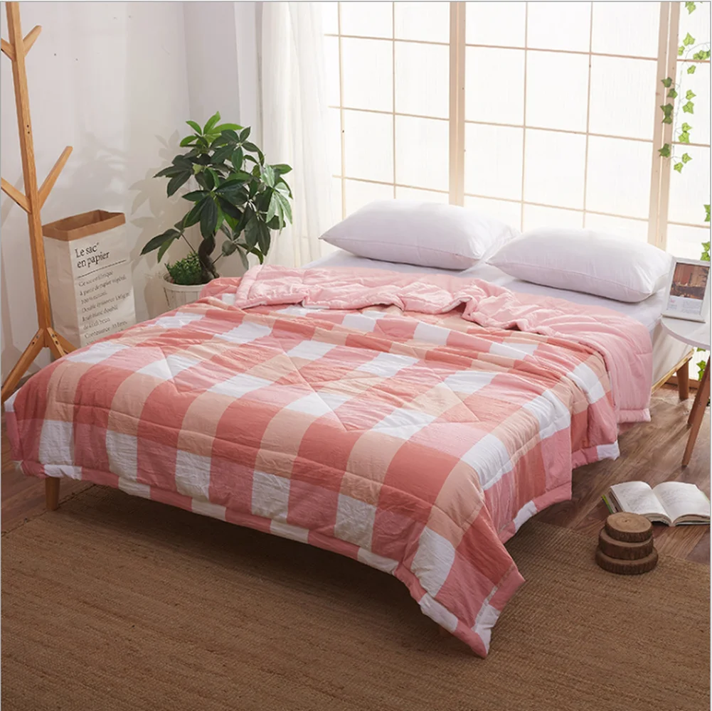 Покрывала и одеяла с принтом 2018 новые клетчатые королевского размера для