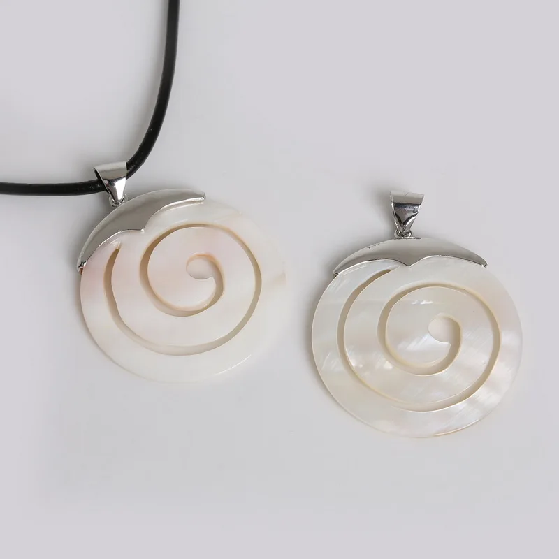 45 мм ажурная Подвеска из натурального жемчуга в виде белой раковины для