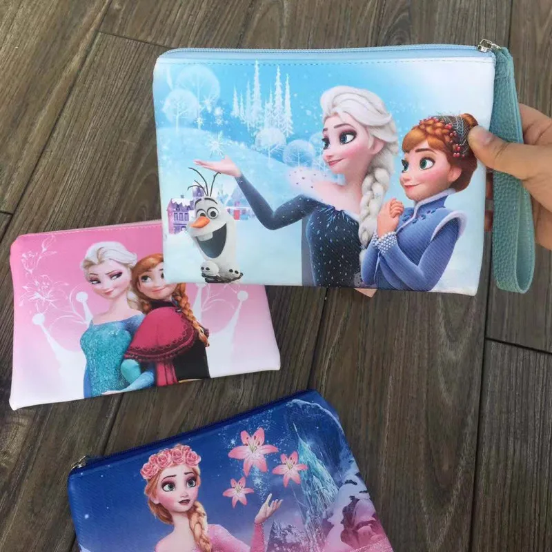 Disney детский мультфильм принцесса Кошелек для монет для девочек большой карандаш сумка для хранения Замороженные Милые простые студенческие сумки