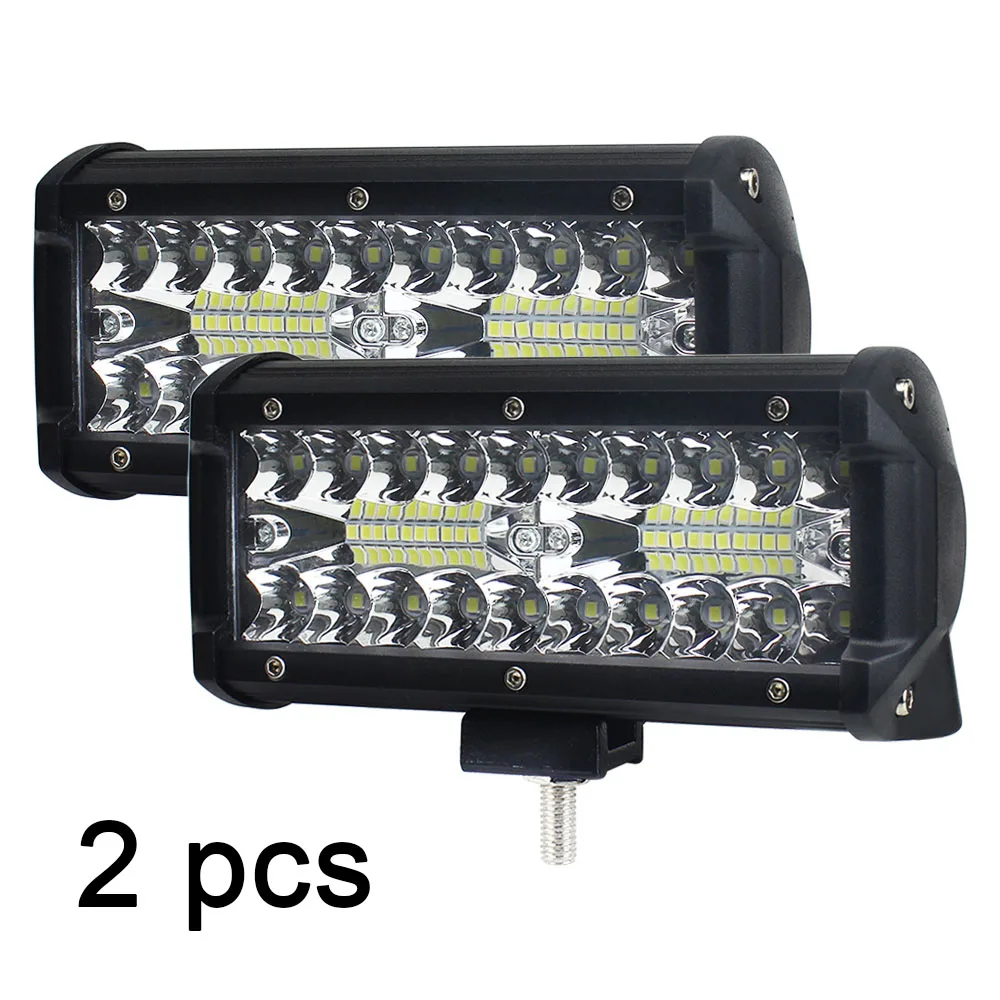 2 pcs Светодиодный Рабочий СВЕТОДИОДНЫЙ бар 3 ряда t 40 светодиодный S 7 20-дюймовая световая панель 40x3 W для работы вождения внедорожника лодки автомобиля трактора грузовика 4x4 SUV - Цвет: 2 pcs
