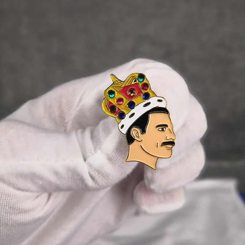 Freddie Mercury мягкий эмалевый значок с бриллиантом|Булавки и значки| |
