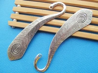 20pcs antique silver toneantique bronze fingerprint hair kanzashibookmark pendant charmfindingdiy jewelry accessory