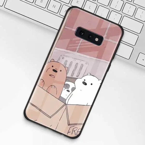 Милый чехол из закаленного стекла для samsung Galaxy S10 S10e S9 S8 S10 Plus Note 9 A50 A30 - Цвет: 005