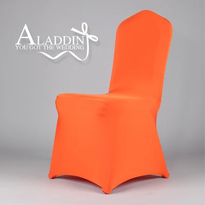 Orange 6A17A 4 шт./компл. домашние обеденные чехлы на стулья Свадебные украшения чехол для кресла спандекс Декор стул с обивкой пояса Ресторан Луки - Цвет: Orange 6A17A