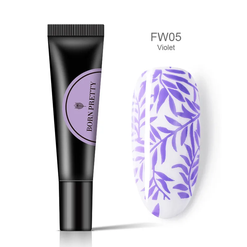 BP-FW05 Гель-лак Born Pretty, 8 мл, гель для стемпинга ногтей, цветной лак, отмачиваемый лак, штамповочный УФ-гель, пластина для стемпинга для нейл-арта - Цвет: BP-FW05