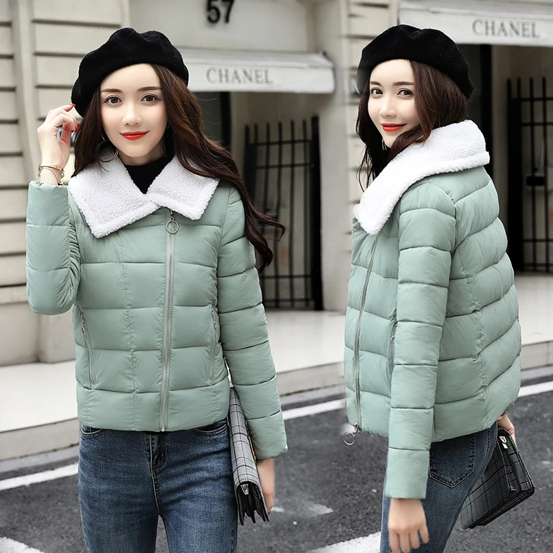 Модное женское зимнее пальто QIMAGE куртка 2018 женские короткие тонкие парки