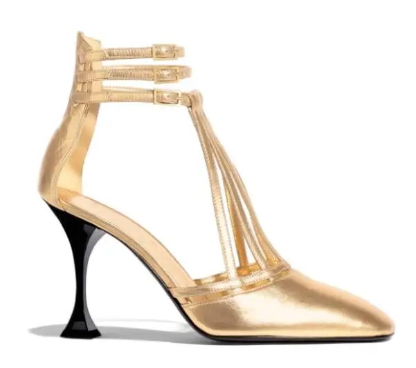 Роскошные Zapatos De Mujer новая дизайнерская обувь женские золотистые сандалии модные