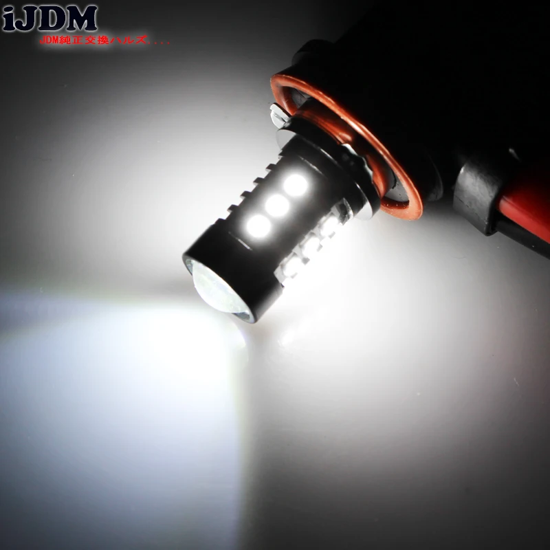 iJDM 6000K White 15-SMD-3030 Powered by LED H8 H11 H9 Bulbs For Fog Lights or Daytime Running led Amber Yellow | Автомобили и