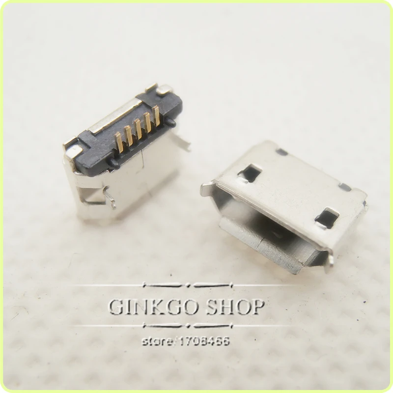 50 шт./лот планшетный ПК длинный 5P мобильный телефон Micro USB разъем 5pin 2 DIP ножной