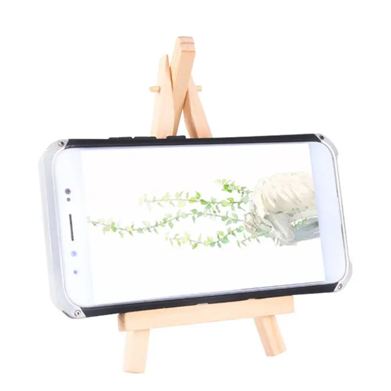 

24pcs Mini Wooden Artist Easel Triangle Wedding Table Stand Display Holder - 15 x 8 cm l29k