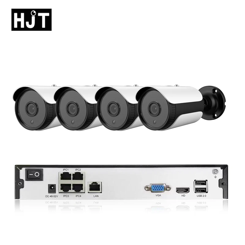 Система видеонаблюдения 4CH POE H.265 5MP HD IP камера инфракрасная Сеть CCTV безопасности