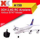 Модель самолета WLtoys Xk A150, аэробус B747, Радиоуправляемый, с неподвижным крылом, Epp, 2,4 ГГц, 3-канальный пульт дистанционного управления, игрушка, подарок для детей